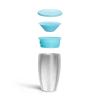 imageMunchkin Sippy Cup for Toddlers Miracle 360 Stainless Steel with Straw Cup and Open Sipper Lid Grow with Me Kit 10 Ounce BlueBlue  Sipper and Straw Lid