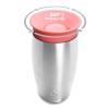 imageMunchkin Sippy Cup for Toddlers Miracle 360 Stainless Steel with Straw Cup and Open Sipper Lid Grow with Me Kit 10 Ounce BluePink  Sipper and Straw Lid