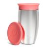 imageMunchkin Sippy Cup for Toddlers Miracle 360 Stainless Steel with Straw Cup and Open Sipper Lid Grow with Me Kit 10 Ounce BluePink  Sipper and Straw Lid