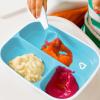 imageMunchkin Splash 4 Piece Toddler Divided Plate and Bowl Dining Set PinkPurpleBlueGreen PlatesBowls