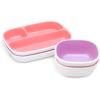 imageMunchkin Splash 4 Piece Toddler Divided Plate and Bowl Dining Set PinkPurplePinkPurple PlatesBowls