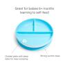 imageMunchkin Stay Put Suction Plates for Baby and Toddler 3 Divided Sections  BlueGreen