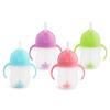 imageMunchkin Any Angle Sippy Cups for Toddlers Spill Proof Weighted Straw Cup with Transition Handles for Babies 6 Months and Up 7 Ounce 2 Pack PinkPurpleBlueGreenPinkPurple