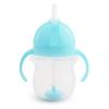 imageMunchkin Any Angle Sippy Cups for Toddlers Spill Proof Weighted Straw Cup with Transition Handles for Babies 6 Months and Up 7 Ounce 2 Pack PinkPurpleBlue