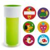 imageMunchkin Miracle 360 Insulated Sippy Cup Includes Stickers to Customize Cup 9 Ounce PinkGreen