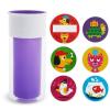 imageMunchkin Miracle 360 Insulated Sippy Cup Includes Stickers to Customize Cup 9 Ounce PinkPurple