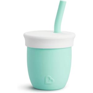 imageMunchkin Cest Silicone Open Training Cup with Straw for Babies and Toddlers 6 Months 4 Ounce 1 Pack CoralMint