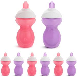 imageMunchkin Click Lock Flip Straw Toddler Sippy Cup 9 Ounce 2 Pack PinkPurple2 Count Pack of 4