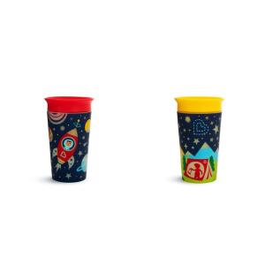 imageMunchkin Miracle 360 Degree Glow in The Dark Sippy Cup 9 Ounce Astronaut RedMulticolor