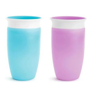 imageMunchkin Miracle 360 Toddler Sippy Cup Spill Proof 10 Ounce 2 Pack GreenBlueBluePurple