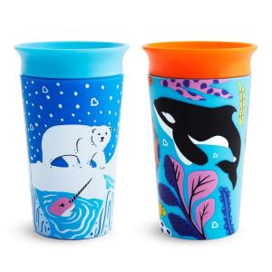 imageMunchkin Miracle 360 WildLove Sippy Cup 9 Ounce 2 Pack Polar BearOrcaPolar BearOrca