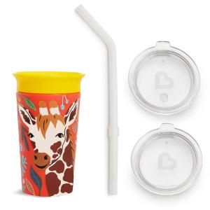imageMunchkin Miracle 360 WildLove Sippy Cup 9 Ounce Giraffe and 3pc Sipper and Straw LidGiraffe  Sipper and Straw Lid