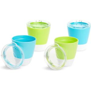 imageMunchkin Splash Open Toddler Cups with Training Lids 7 Ounce Multicolored 4 PackBlueGreen