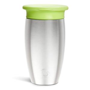 imageMunchkin Stainless Steel Sippy Cups for Toddlers 13 Spill Proof Miracle 360 Cup Insulated 10 Ounce Green