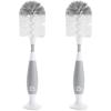 imageMunchkin Bristle Bottle Brush Grey 2 PackGrey and White