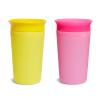 imageMunchkin Miracle 360 Sippy Cup for Toddlers Color Changes with Cold Drinks 9 Ounce 2 Pack PinkYellowPinkYellow