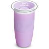 imageMunchkin Sippy Cup for Toddlers Miracle 360 Cup with Straw and Open Sipper Lid Grow with Me Kit 14 Ounce 14 Ounce PinkPurple