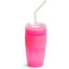 imageMunchkin Sippy Cup for Toddlers Miracle 360 Cup with Straw and Open Sipper Lid Grow with Me Kit 14 Ounce 14 Ounce PinkPurple