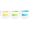 imageMunchkin Stay Put Suction Bowls for Baby and Toddler 3 Pack BlueGreenPurple3pc Bowls  Yellow