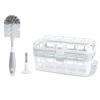 imageMunchkin Baby Bottle ampamp Small Parts Cleaning Set Includes High Capacity Dishwasher Basket ampamp Bristle Bottle Brush Grey