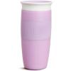 imageMunchkin Sippy Cup for Toddlers Miracle 360 Cup with Straw and Open Sipper Lid Grow with Me Kit 14 Ounce 14 Ounce PinkPurple