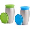 imageMunchkin Stainless Steel Sippy Cups for Toddlers 13 Spill Proof Miracle 360 Cup Insulated 10 Ounce PinkBlueGreen