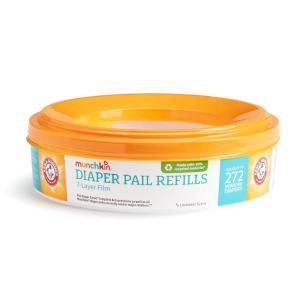 imageMunchkin Arm ampamp Hammer Diaper Pail Refill Rings Holds up to 544 Newborn Diapers 2 Pack1 Count Pack of 1
