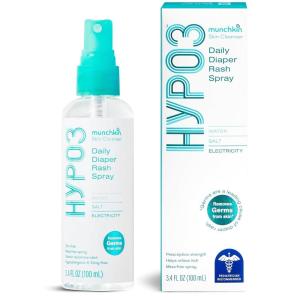 imageMunchkin HYP03 Diaper Rash Hypochlorous Acid Spray for Face and Body FSA Eligible Removes RashCausing Germs Helps Promote Healing Gentle for Sensitive ampamp EczemaProne Skin 34oz