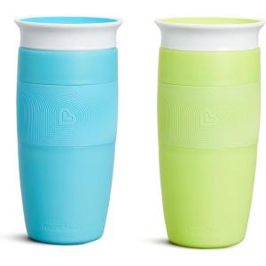 imageMunchkin Sippy Cup for Toddlers Miracle 360 Cup with Straw and Open Sipper Lid Grow with Me Kit 14 Ounce 14 Ounce PinkBlueGreen