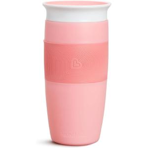 imageMunchkin Sippy Cup for Toddlers Miracle 360 Cup with Straw and Open Sipper Lid Grow with Me Kit 14 Ounce 14 Ounce PinkPink