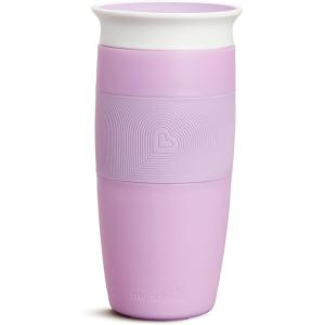imageMunchkin Sippy Cup for Toddlers Miracle 360 Cup with Straw and Open Sipper Lid Grow with Me Kit 14 Ounce 14 Ounce PinkPurple