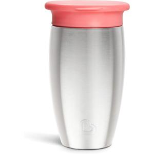 imageMunchkin Stainless Steel Sippy Cups for Toddlers 13 Spill Proof Miracle 360 Cup Insulated 10 Ounce PinkPink