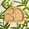 imageMunchkin Bambou Divided Suction Plate  EcoFriendly Bamboo Dinnerware for Babies and Toddlers