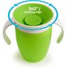 imageMunchkin Sippy Cup for 6 Month Old and Up Spill Proof Miracle 360 Toddler Cups with Transition Handles 7 Ounce 2 Pack BlueGreenGreen