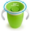 imageMunchkin Sippy Cup for 6 Month Old and Up Spill Proof Miracle 360 Toddler Cups with Transition Handles 7 Ounce 2 Pack BlueGreenGreen