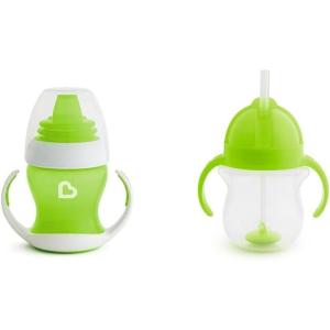 imageMunchkin Gentle Transition Sippy Trainer Cup 4 Ounce 2 Pack Blue ampamp Gentle Transition Sippy Cup with Trainer Handles 10 Ounce BlueCup  Munchkin Straw Trainer Cup