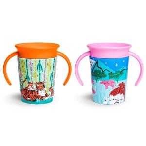 imageMunchkin Miracle 360 Wildlove Sippy Cup 6 Oz 2 Pack OrcaPolar BearTigerRhino