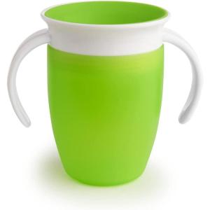 imageMunchkin Sippy Cup for 6 Month Old and Up Spill Proof Miracle 360 Toddler Cups with Transition Handles 7 Ounce 2 Pack BlueGreenGreen