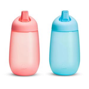 imageMunchkin Simple Clean Toddler Sippy Cups Spill Proof 10 Ounce BluePink