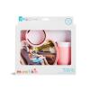 imageMunchkin Carseat Tray with Miracle 360 Sippy Cup for Toddlers 13  Travel ampamp Road Trip Accessory for Kids MessFree Snacking and Spill Proof Drinking in The Car GreenPink