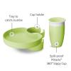 imageMunchkin Carseat Tray with Miracle 360 Sippy Cup for Toddlers 13  Travel ampamp Road Trip Accessory for Kids MessFree Snacking and Spill Proof Drinking in The Car GreenGreen