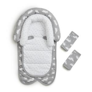 imageMunchkin Brica XtraGuard Head Support ampamp Strap Cover for Baby Car Seats with SilverIon Technology MountainsGrey