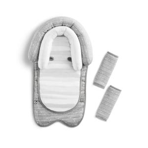 imageMunchkin Brica XtraGuard Head Support ampamp Strap Cover for Baby Car Seats with SilverIon Technology MountainsLight Grey