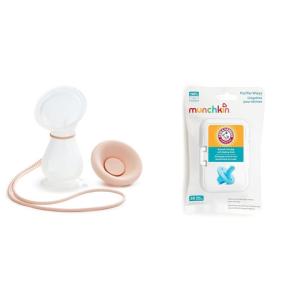 imageMunchkin Manual Silicone Breast Pump and 36 Cleaning WipesBreast Pump  36 Wipes
