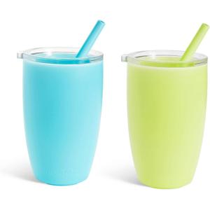 imageMunchkin Simple Clean Toddler Sippy Cup Tumbler with Easy Clean Straw 10 Ounce 2 Pack BlueGreen10 Ounce