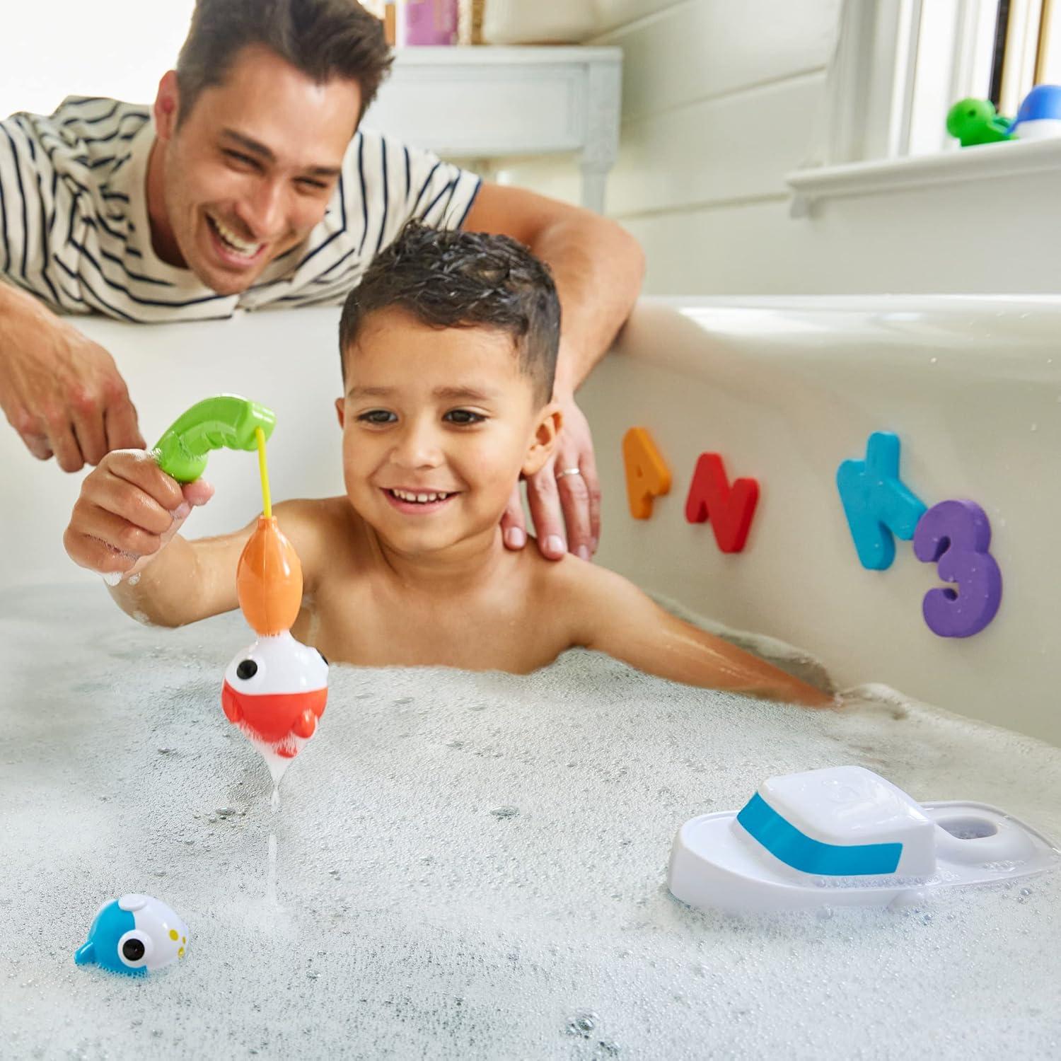 imageMunchkin Magnetic Fishing Bath Toys  Toddler Boat Set with Rod and 2 Fish Plus 4pc Bobbing Sea Creature Set