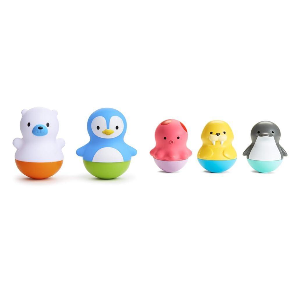 imageMunchkin Bath Bobbers Mold Free Baby and Toddler Bath Toy 6 Months 5pc Set DolphinWalrusOctopusPolar BearPenguin