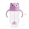 image:imageMunchkin Any Angle Spill Proof Weighted Straw Trainer Cup Transition Sippy Cups for Toddlers and Babies Click Lock Technology amp Fun Cat Design 10 Ounce Purple