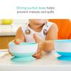image:imageMunchkin Stay Put Suction Baby Bowls with Lids  Dishes for Babies and Toddlers SelfFeeding Bowl Set for Kids 6 Months 3 Pack BlueGreen
