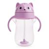 image:imageMunchkin Any Angle Spill Proof Weighted Straw Trainer Cup Transition Sippy Cups for Toddlers and Babies Click Lock Technology amp Fun Cat Design 10 Ounce Purple